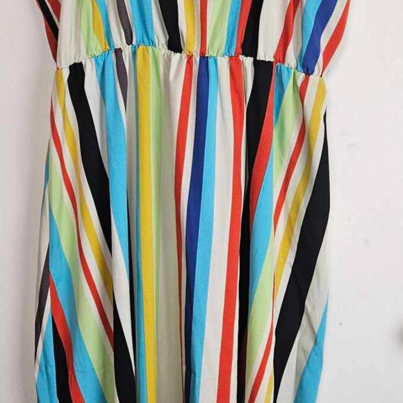 Shein Curve Spaghetti Strap Multi color Stripped long dress, 2XL - Picture 8 of 8